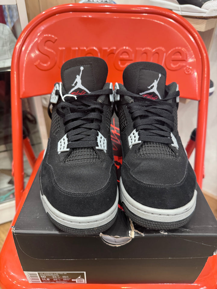 Jordan 4 black Canvas